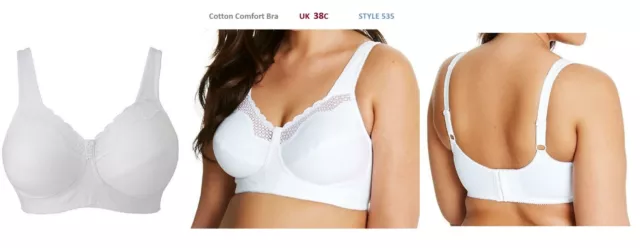 Bestform Cotton Comfort Bra 535 Non-Padded Wireless Lingerie Womens Bras 