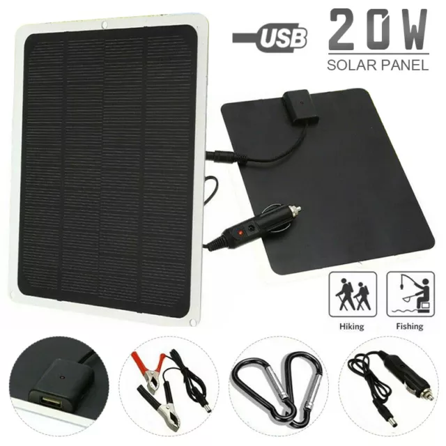 Car Kit extérieur de panneau solaire portatif de chargeur de batterie de 12V/20W