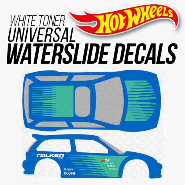 1/64 Scale FALKEN Custom White Toner Universal WaterSlide Decal for Hot Wheel