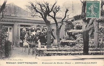 Cpa 94 Joinville Le Pont Maison Cottencon Restaurant Du Rocher Fleuri