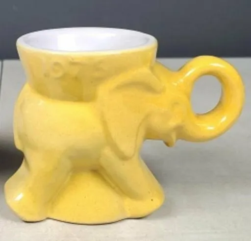 Vintage Frankoma 1975 Republican GOP Political Elephant Mug Cup