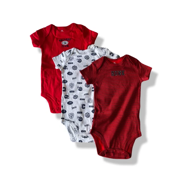 Baby/Toddler- Boys - 3 Pack Baby Grows Vests Set - UK Seller -  12-18 months
