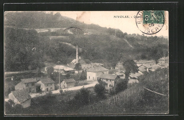 CPA Nivolas, Sicht über den Ort 1908