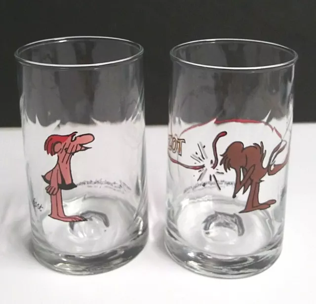 Arby's Zot Anteater Caveman Glass Hart BC Ice Age Collector Series 1981 (Qty 2)