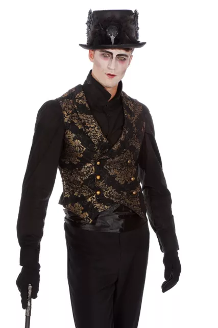 Vampirkostüm Vampir Kostüm Graf Weste Dracula Gothic Halloween Karneval Herren