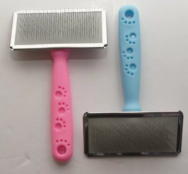 Pet Dog Cat Clean Grooming Self Cleaning Slicker Brush Massage Hair-Remover Comb