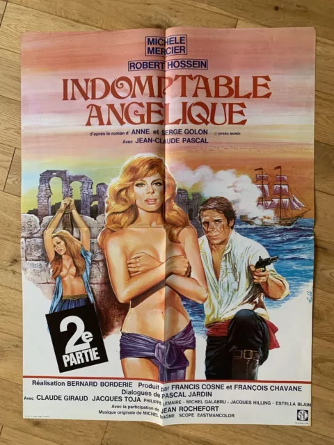 INDOMPTABLE ANGELIQUE - Affiche cinéma-Michèle Mercier / Robert Hossein 60x80cm