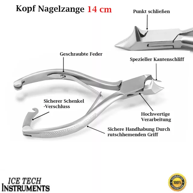 Kopfschneider  2 in 1 Gebogen für FußpflegePediküre  Nägel Universal Nagelza