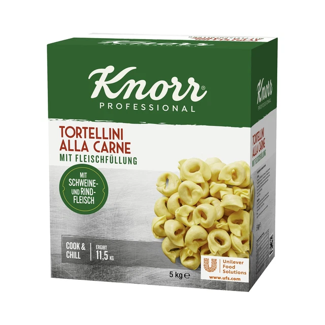 Knorr Tortellini Fleischhaltiger Füllung Feretigmahlzeit 5 kg NEU MHD 30/07/2023
