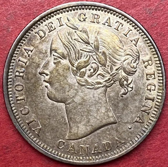 1858 Canada 20 Cents - AU58 - lot#6887