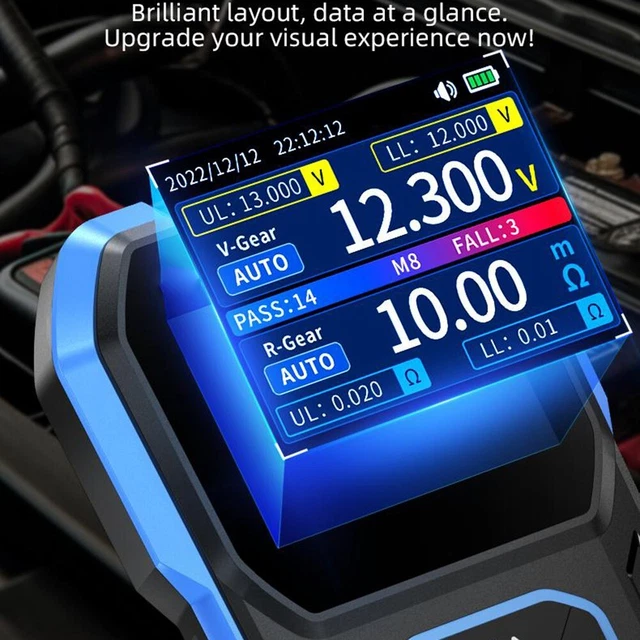 HIGH PERFORMANCE HRM10 Internal Resistance Meter with Data Retention ...