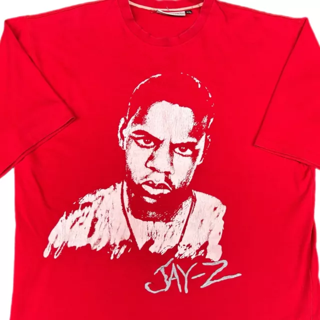 Rocawear Jay Z Tee T-Shirt Band Graphic Men’s Short Sleeve Size 2XL XXL Red Rap