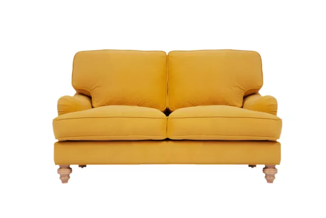 In Stock New Classic 2 Seater Hartfield Arlo Sofa Mustard Velvet Jacob RRP£1640