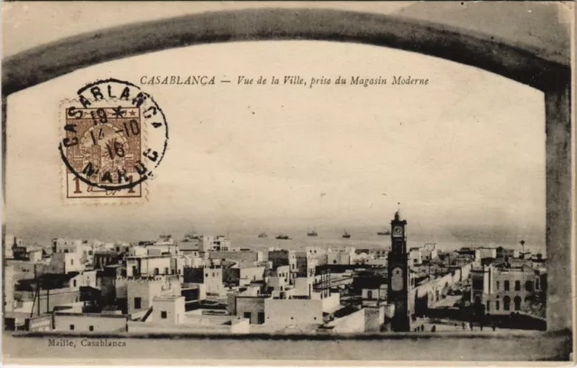 CPA AK MAROC CASABLANCA - Vue de la Ville, prise du Magasin Moderne (116316)