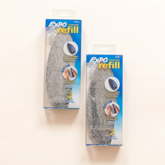 NEW EXPO ERASER 8 Layer Refill Pads 2 Refills Per Pack (Lot of 2 Packs