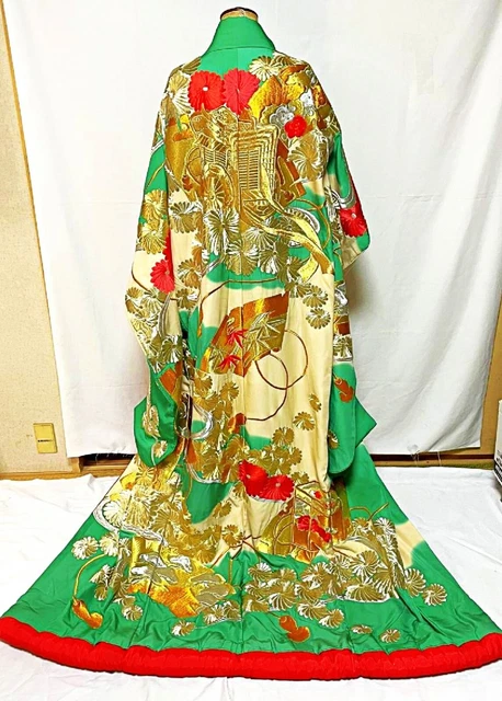 Japanese Kimono Uchikake Wedding Pure Silk  japan 899