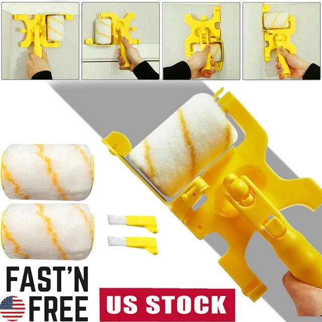 Multifunctional Clean-Cut Paint Edger Roller Brush Safe Tool for Wall Ceiling US