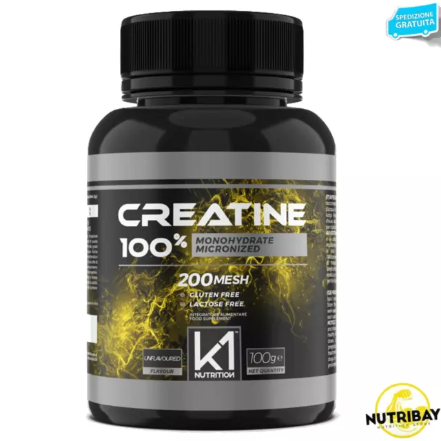 K1 Nutrition 100% Creatine 100 g Creatina Monoidrato Micronizzata 200 Mesh