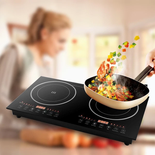 PORTABLE INDUCTION COOKTOP Countertop 2400W Dual Cooker Burner Stove
