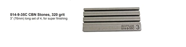CBN 3" (76mm) hone honing stones bars grit 320 Rottler Sunnen set 4 pcs