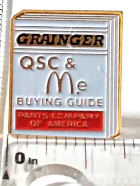 McDonalds GRAINGER QSC Buying Guide Parts Company of America Lapel Pin (031823)