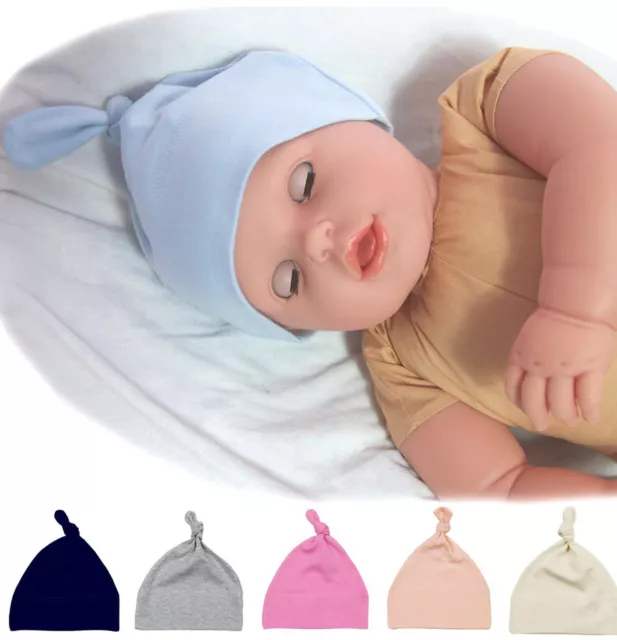 BABYBUGZ Babymütze mit KNOTEN ORGANIC COTTON Oeko-Tex Bio Baumwolle 6-12 Monate