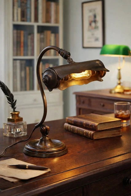 Exceptionnelle Lampe De Bureau Ou Lampe De Table Moderniste Pour Banquier Par George Kovacs %c3%a9tats Unis Ann%c3%a9es 1980