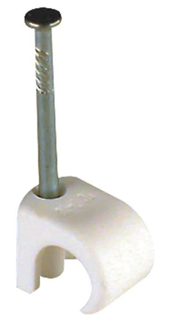 TOWER - 9  to 11mm Round Cable Clips White - 100 Pack