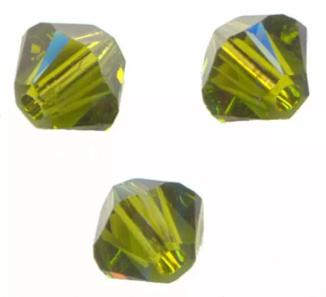 site parisien   20 PERLES TOUPIES SWAROVSKI  5mm   OLIVINE