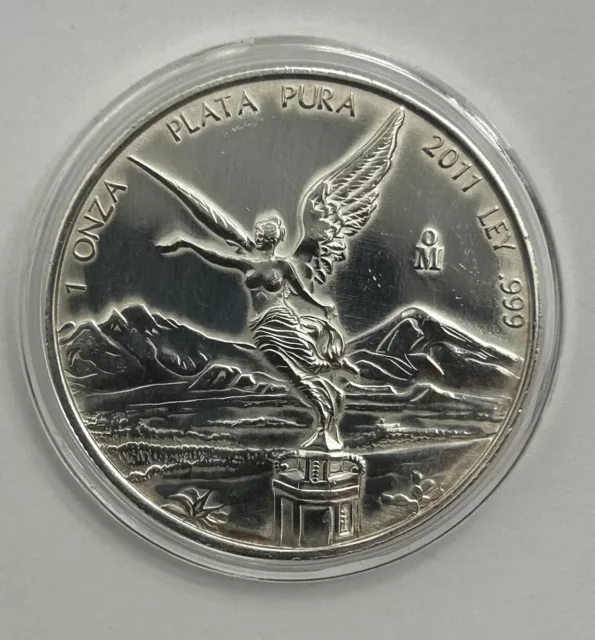 2011 Mexico Mexican Proof Libertad 1 oz .999 Fine Silver PLATA PURA