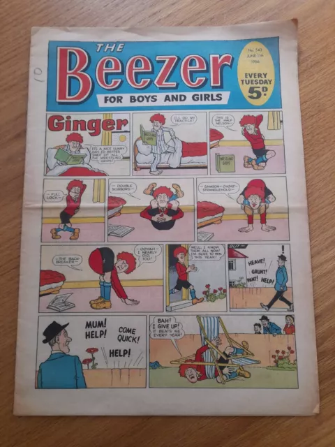 THE BEEZER COMIC No 543 JUNE 11th  1966 GOOD CONDITION
