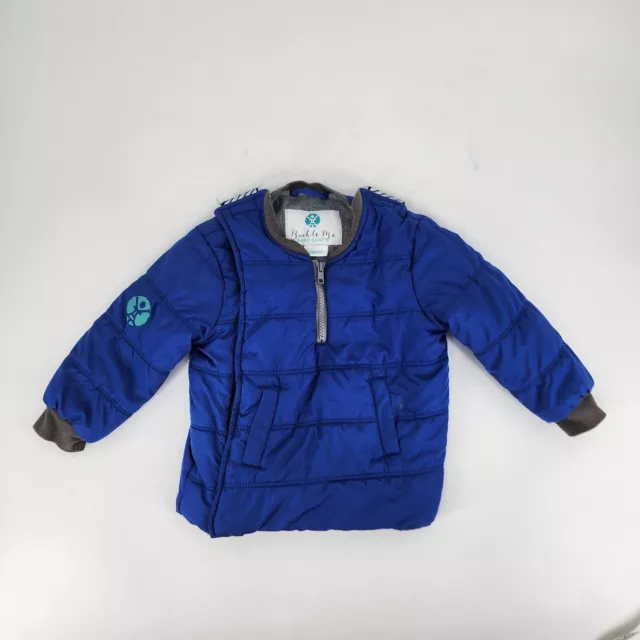 Buckle Me Baby Coat Size 24M / 2T Carseat Seat Safe Jacket Blue Puffer Toddler