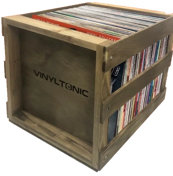 3pack 12" Vinyl LP Record Storage Cubes Box Crate Shelf Stackable Flat