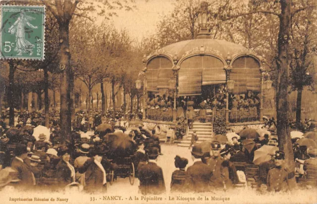 Cpa 54 Nancy A La Pepiniere Kiosque De La Musique