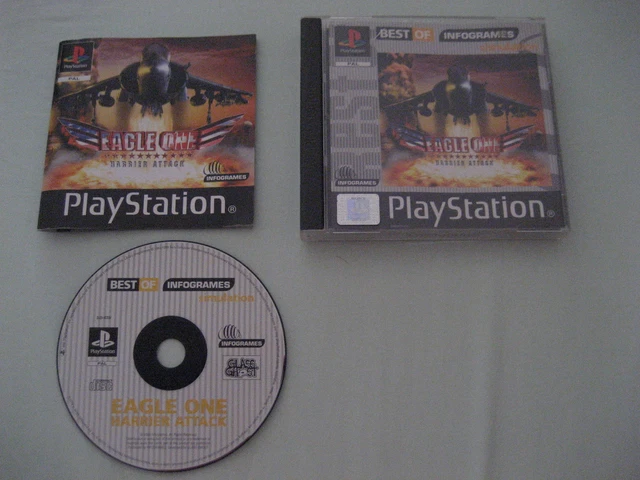 Jeu EAGLE ONE HARRIER ATTACK Sur Sony PlayStation 1 - PAL - Complet Avec Boîtier Et Livret