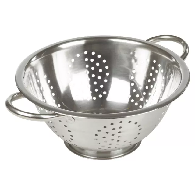 Metal Colander Stainless Steel Kitchen Strainer Flour Rice Sifter with Handles