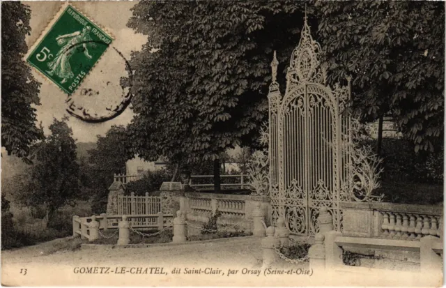 CPA GOMETZ-le-CHATEL dit Saint-Clair par Orsay - Gate Scene (1355159)