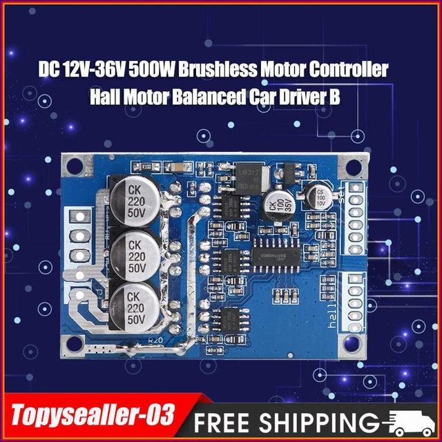 Hall Motor Balanced Car Driver Board 500W Brushless DC Motor Controller
