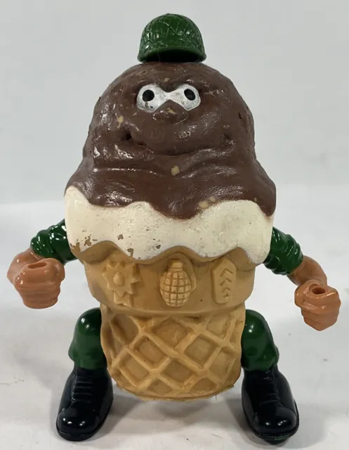 Vintage 1988 Mattel Food Fighters Sergeant Scoop Ice Cream Action Figure