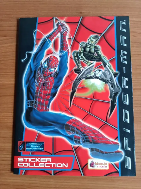 Album Figurine Spiderman Merlin 2002 - Con 3 Figurine Mancanti Album E 1 Poster