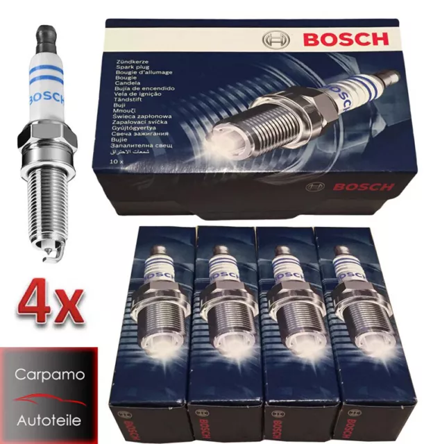 4x Bosch Zündkerzen 0242235663 entstört WR7DC+ VW GOLF II, Passat, Opel Kadett