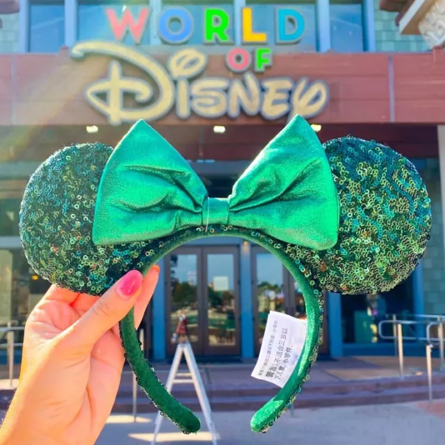 Disney Parks Ears Emerald Green Sequins Edition Minnie Mouse Headband