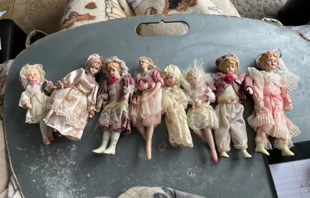 lot of 8 porcelain doll ballerina angels christmas ornaments Kurt Adler?
