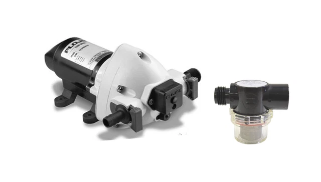 Caravan,Boat Water Pump Flojet Triplex 11 Litre/Min 12 volt 03526144 With Filter