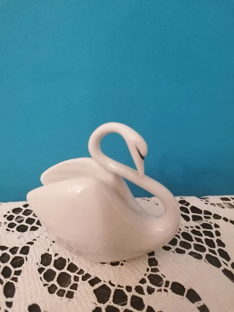 Vintage hollohaza art deco swan Hungary . Hungarian