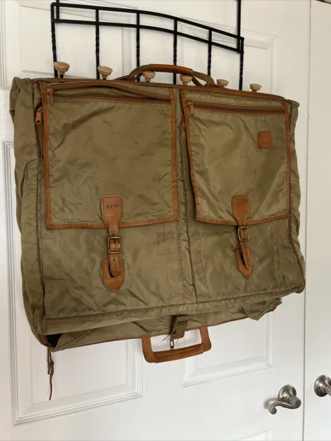 Vintage HARTMANN Vinyl + Belt Leather Garment Hanging Bag 40”x24”  Luggage Read