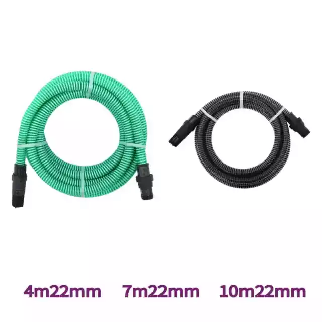 Tuyau d'Aspiration avec Raccords en PVC Multi Dimensions  Noir/Vert