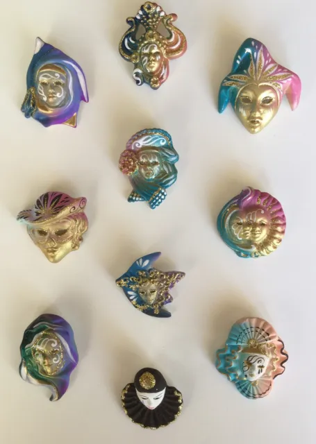 Collection Masks Pins Craft Venetian Blinds Original Venice Made IN Italy
