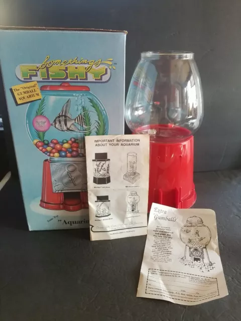 Something Fishy Gumball Machine Fish Tank table top Aquarium box/parts only
