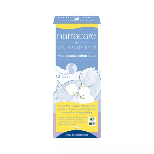 Natracare Maternity Pads with Organic Cotton Cover 10 Pack